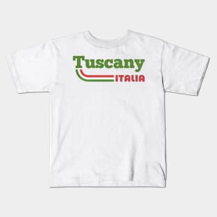 Tuscany // Retro Italian Typography Design Kids T-Shirt